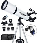Telescope 80mm Aperture 600mm - Astronomical Portable Refracting 80600white