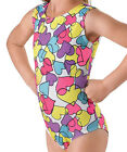 Little Stars Leotard Bodysuit Tank Bright Color Heart Stretch New Child Girl