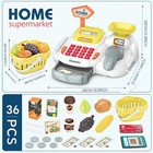 Cash Register 36pcs Supermarket Shop Toys With Electronic Child-size  Yellow