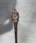 1937 British George Vi Coronation Souvenir Silver Plated Spoon Queen Elizabeth
