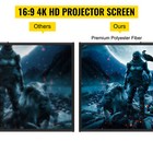 Vevor Tripod Projector Screen W  Stand 90 Inch 4k Hd 16 9 Home Cinema Portable