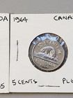 1964 Canada 5 Cents Coin Proof Like