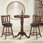 Set Of 2 25  Swivel Bar Stools Leather Padded Solid Counter Height Pub Chairs