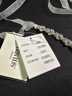 New David s Bridal Crystal Sash Flowers Leaves Rhinestone Wedding Belt Nwt Tags