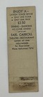 1930   s Earl Carrol   s Theatre Restaurant Matchbook Cover Hollywood California