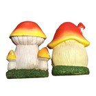Mushroom Fairy Garden Cottage House Red Cap Decor Lot Of 2 Polyresin 5in X 3 5in