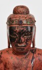 18th Century  Shan  Antique Burmese Wooden Seated Buddha