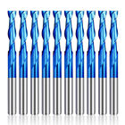 10pcs Up Cut Carbide Spiral Router Bit Set 1 8  shank 2flute Cnc End Mill Tool