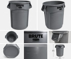 Rubbermaid Fg261000gray Brute 10 Gallon Container Without Lid