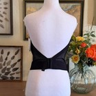 Dominique Black Strapless Bustier corset Top In Size 38d