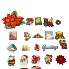 Vintage Christmas Stickers Gummed Seals Lot Of 25 Assorted Styles And Sizes  7