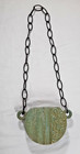 Vintage 1960 s Brush Mccoy Pottery Green Gold Hanging Planter
