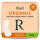 Long Organic Cotton Daily Panty Liners For Women - 80 Count Pack