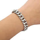 Men s Chain 3 5 7 9 11mm Stainless Steel Bracelet Silver Curb Cuban Link 7-11 