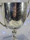 Vintage Silver Trophy Cup 9 5 Inches Tall
