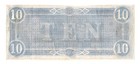 Civil War 1864 T-68 Confederate States Of America Note  10 7th Series Richmond