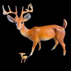 Vtg Pr Plastic Deer Buck Figurine7 25  Reindeer1 mini Fawn Christmas Retro Decor