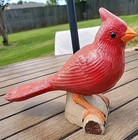 Vintage Red Cement Cardinal