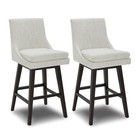 Chita Bar Height Swivel Bar Stools Set Of 2  30  Double Cushion  Comfortable