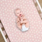 Lambs   Ivy Daisy Dreams Breathable 100  Cotton Fitted Crib Sheet - Pink