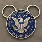 Mickey Mouse Military Saluting U s Fag Challenge Coin