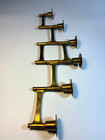 Vintage Danish Modern Candle Holder Brutalist Brass Articulated Candelabra Mcm