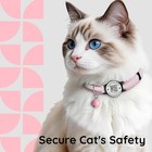 Qr Code Cat Collar Reflective Adjustable Pink Safety Breakaway Id Tag Nylon
