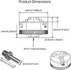 50mm 3-jaw Self-centering Lathe Chuck With 8mm Shaft For Mini Lathes