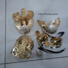 German Pickelhaube Brass Prussia Field Badge Wappen Prussian Helmet Lot Of 8 Pic