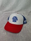 Vintage Authentic Pabst Blue Ribbon Pbr Beer Trucker Hat Mesh Snapback Cap 