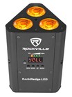 Rockville Rockwedge Package Black  6  Battery Wireless Par Lights charging Case