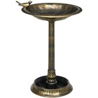 28 In  Antique Bird Bath With Pedestal Vintage Decorative Birdbath Bird Feeder B