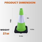 8pack 18  Green Traffic Safety Cones  High Visibility Pvc Cones For Construction