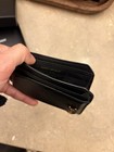 Saint Laurent Black Card Holder Wallet With Gold Logo For Men