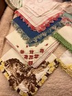 Lot Of 40  Vintage Hankies Linen Silk Lace Embroidered Japan Switzerland Ireland