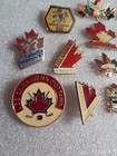 Vintage Canada Lapel Hat 13 Pins Lot Ottawa Winnipeg Alberta Sherbrooke Flag 