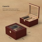 50 Cigar Humidor Glasstop Cedar Cigar Box Humidifier   Hygrometer   Drawer
