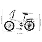 Folding Bike Foldable Bicycle 7 Speed Gears 20inch Wheels Folding City Bicycle