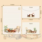 72 Pcs Cute Cat Dog Writing Paper Envelopes Half Letter 8 5x5 5 Inch Set