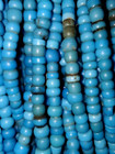 African Trade Beads Per Strand Turquoise Blue