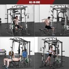 Smith Machine Power Cage Squat Rack With Smith Bar Cable Crossover Machine