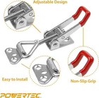 2pcs Heavy Duty Steel Toggle Latch Catches Adjustable Lock Clamp For Boxes Case