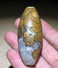 Antique Himalayan Tibet Nepali  Amulet Prayer Agate Stone Bead
