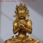 Tibet Buddhism Bronze Gilt Tara Kwan Yin Goddess Guardian God Buddha Statue