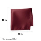 Solid Color Burgundy Pocket Squares For Men For Suits And Perfect For Wedding   