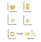 110pcs Gold Hair Jewelry Rings Cuffs Clips For Braids Dreadlocks Accessories Set