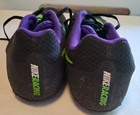 Nike Zoom Rival S Sprint Black  Green  And Purple Lace Up Spikes Logo Size 11 5