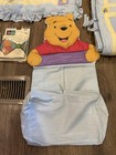 Vtg 90s Winnie The Pooh Nursery   Crib Set Diaper Stacker Comforter Sheets Skirt