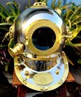Vintage 18 Inch Diving Helmet Us Navy Mark V Original Antique Divers Helmet