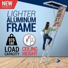 7 8 Ft  - 10 3 Ft  Ceiling Height Aluminum Attic Ladder